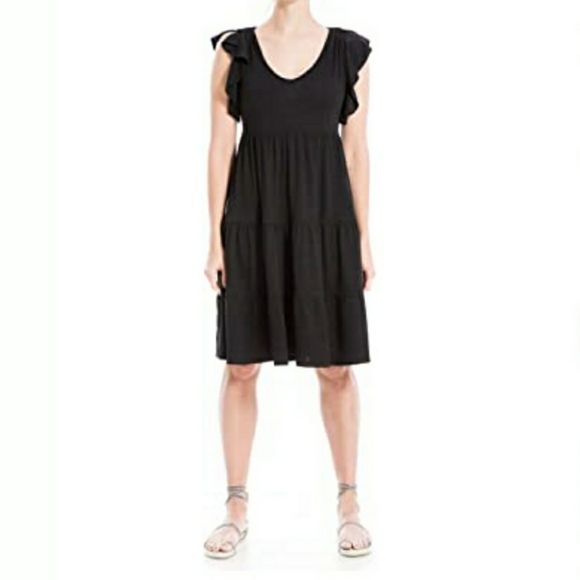 🆕️Max Studio Jersey Ruffle Sleeve Tiered Dress - Picture 5 of 10